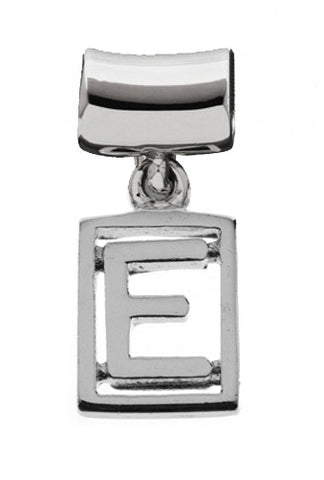Monogram Silver Charms Letter E