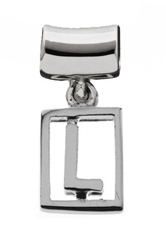 Monogram Silver Charms Letter L