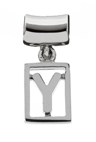 Monogram Silver Charms Letter Y