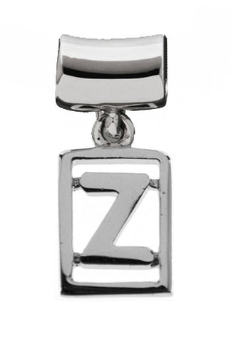 Monogram Silver Charms Letter Z