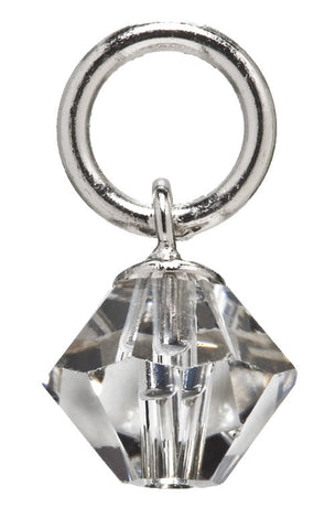 Sterling Silver Swarovski Crystal AB Charm