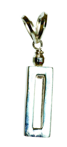 Rectangle Silver Charm