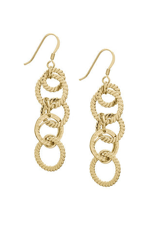 Debra Shepard Hammered Gold Chandelier Earrings