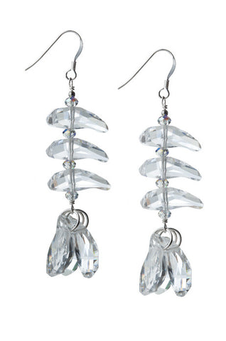 Debra Shepard Swarovski Rock Diamond Sterling Silver Chandelier Earrings