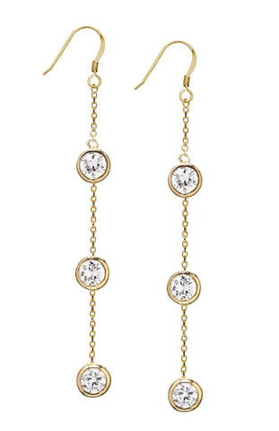 Debra Shepard Gold Diamond Drop Chandelier Earrings