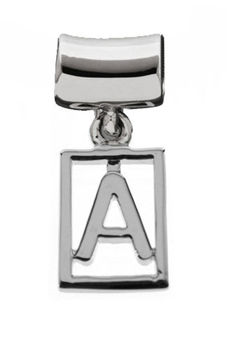 Monogram Silver Charms Letter A