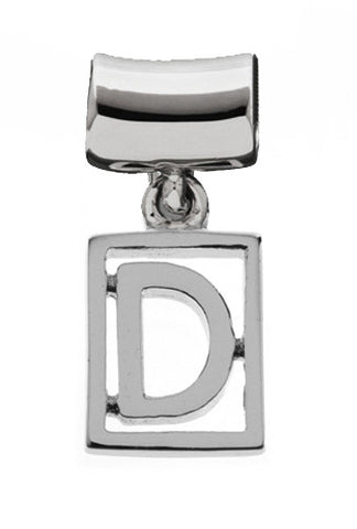 Monogram Silver Charms Letter D