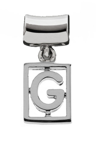 Monogram Silver Charms Letter G