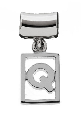 Monogram Silver Charms Letter Q