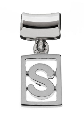 Monogram Silver Charms Letter S