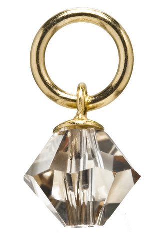 Golden Shadow Swarovski Crystal Charm - Gold