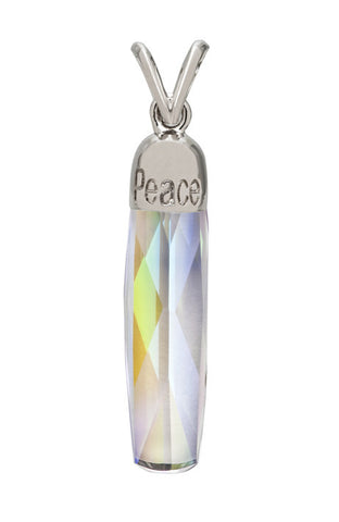 Debra Shepard Swarovski Crystal Peace Silver Charm