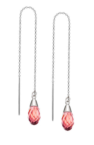 Debra Shepard Swarovski Crystal Pink Teardrop Earrings